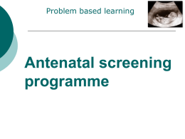 1st and 2nd trimester screening