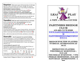 1. 1NT &ndash; 15-17 pts & `balanced` hand