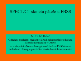 Význam SPECT/CT skeletu páteře u FBSS