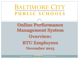 OPMS - Baltimore City Public Schools