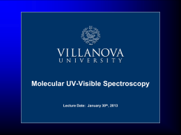 Molecular UV-Visible Spectroscopy