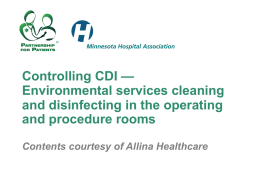 Environmental Services Operating Room Training