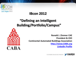 Intelligent Building Definition - Continental Automated Buildings