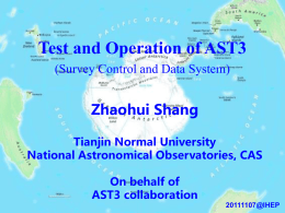 Test and Operation of AST