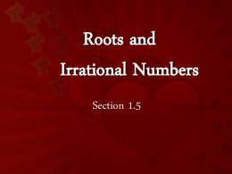 Square Roots - Mr. Hooks Math