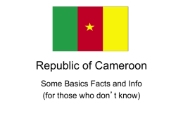 Cameroon Facts and Figures - International Health Initiatives (IHI)