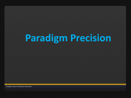Paradigm Precision - The Offshore Group