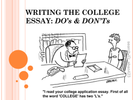 Writing The College Essay
