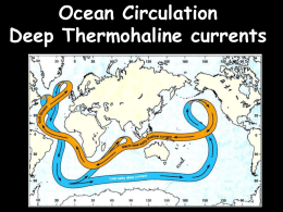 Ocean Circulation Deep Thermohaline currents