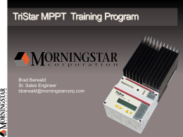 Morningstar Training Presentation for the TS