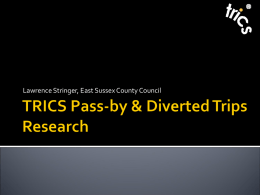 TRICS Pass-by & Diverted Trips Research