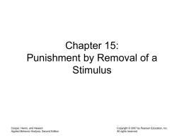 Phishment by Removal of a Stimulus