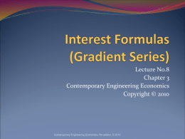 Interest Formulas – Gradient Series