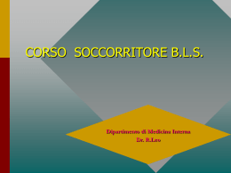 CORSO SOCCORRITORE B.L.S.