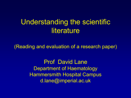 Understanding the scientific literature