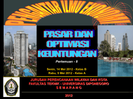 PERTEMUAN 8 Pasar dan Optimasi Keuntungan