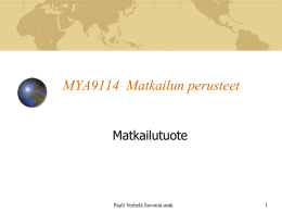 MATKAILUN PERUSTEET 2 ov MMP1101 - webd.savonia