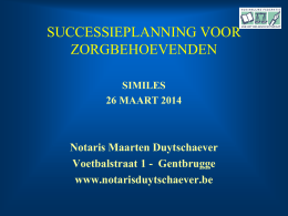 1) Erfrecht van Notaris Maarten Duytshaever