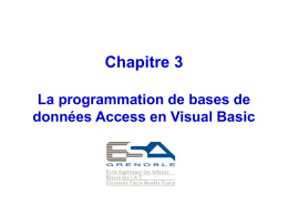La programmation de bases de données Access en Visual Basic