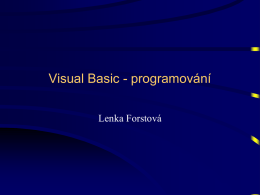 Visual Basic - programování