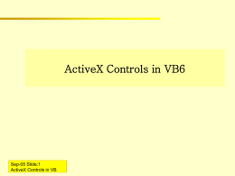 ActiveX Controls in VB6