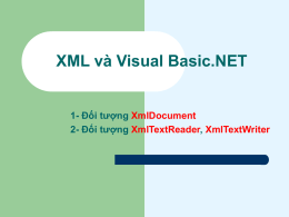 XML và Visual Basic.NET 1