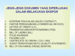 6. berbagai dokumen penting ekspor