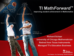 TI MathForward - University of Oregon
