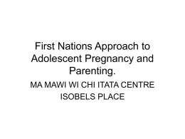 First Nations Approach to Adolescent Pregnancy and Parenting.