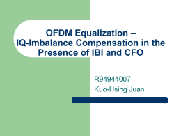 OFDM study – IQ-Imbalance Compensation in the