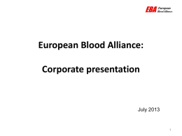 EBA Corporate presentation