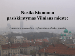 Nusikalstamumo pasiskirstymas Vilniaus mieste: visuomenės