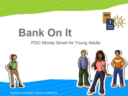 Money Smart Module 01 - BANK ON IT PowerPoint