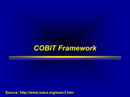 COBIT IT Processes Defined Within Four Domains