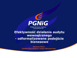Zadania audytu wewnętrznego w PGNiG SA