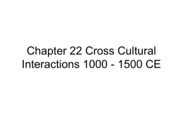 Chapter 22 Cross Cultural Interactions 1000