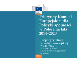 ramy polityki spójności 2014 – 2020