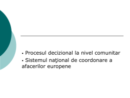 Sistemul Naţional de coordonare a afacerilor europene