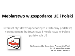 Meblarstwo w gospodarce UE i Polski