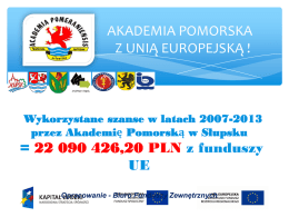 Z funduszy UE - Akademia Pomorska w Słupsku