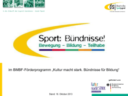 Alexander Strohmayer "Programm Sport:Bündnisse! Bewegung