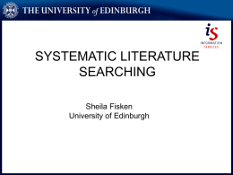 Systematic Literature Searching