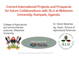 “Developing Sustainable Agricultural Production Systems