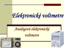 Elektronické voltmetre