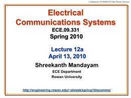 Lecture 12a - Rowan University
