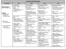 Leadership Skills Workshop