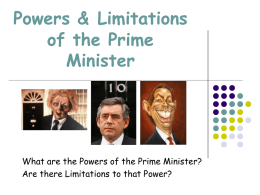 Powers & Limitations of the Prime Minister