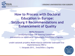 for doctoral education - Sveučilište u Zagrebu