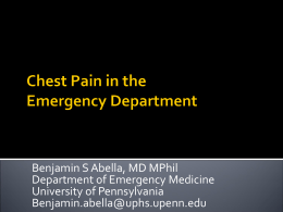 Chest Pain - Penn Medicine - University of Pennsylvania