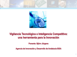 Vigilancia Tecnológica e Inteligencia Competitiva